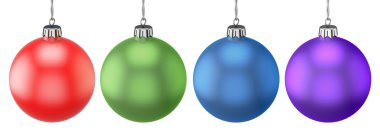 Noel topları farklı renk kümesi