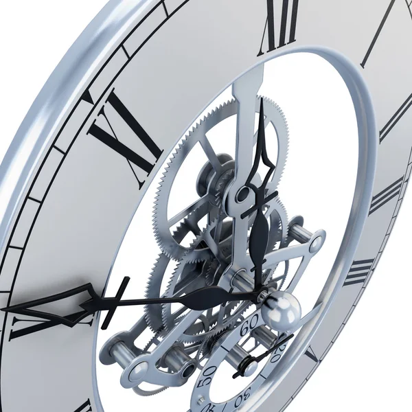 Clock mechanism close-up — Stock Photo, Image