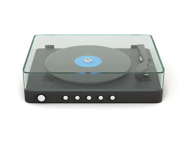 Beyaz bir turntable — Stok fotoğraf