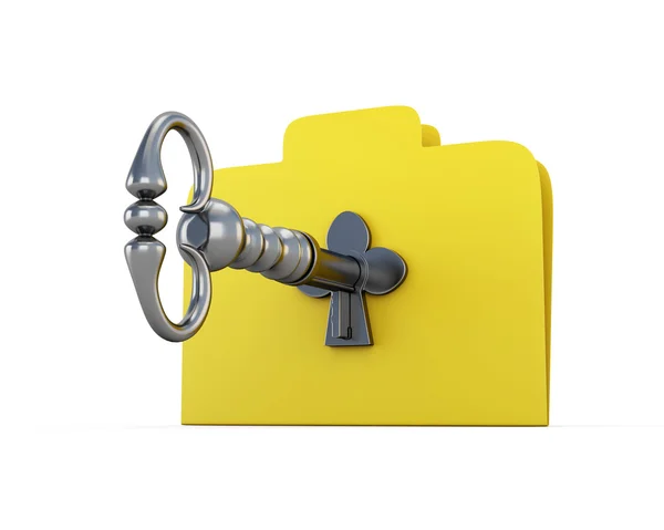 Folder for papers with the key. — Stock Photo, Image