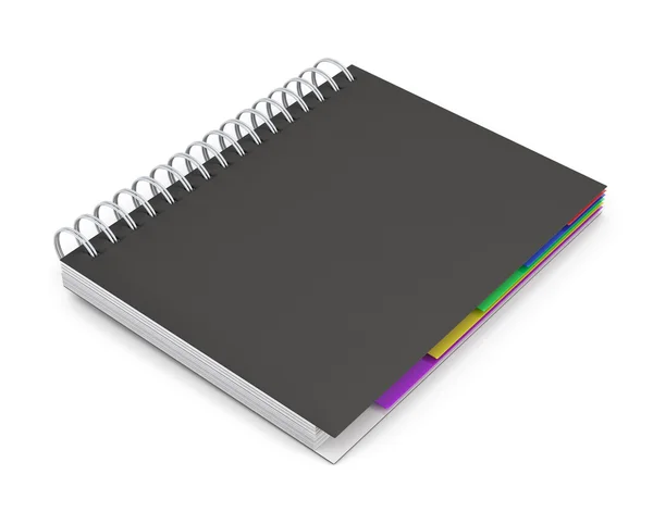 Diary with a black cover — Stock Photo, Image