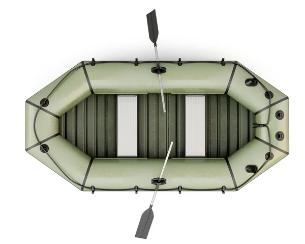 Inflatable boat top view — Stock Photo, Image