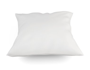 Beyaz bir beyaz yastık.
