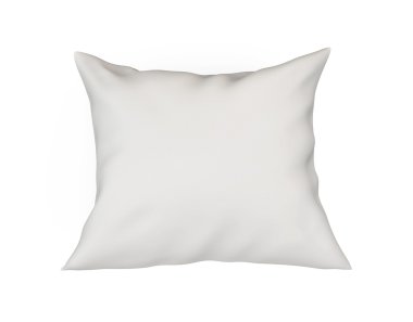 Beyaz yastık üzerinde beyaz izole