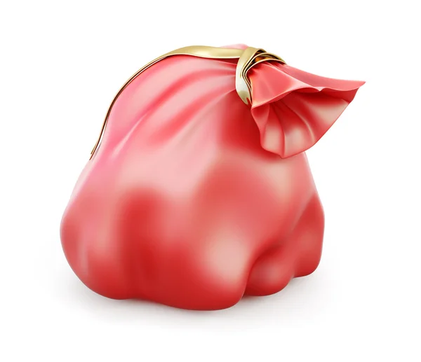 Christmas red bag with gifts — Stock Photo, Image