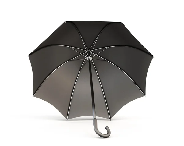 Svart paraply på en vit bakgrund — Stockfoto