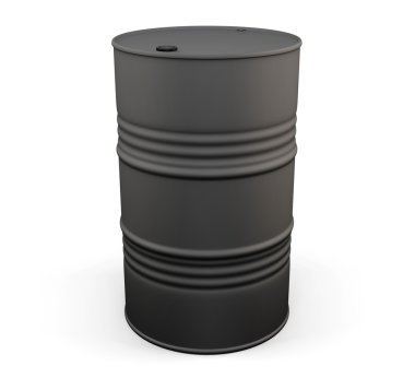 Siyah metal petrol davul. 3D.