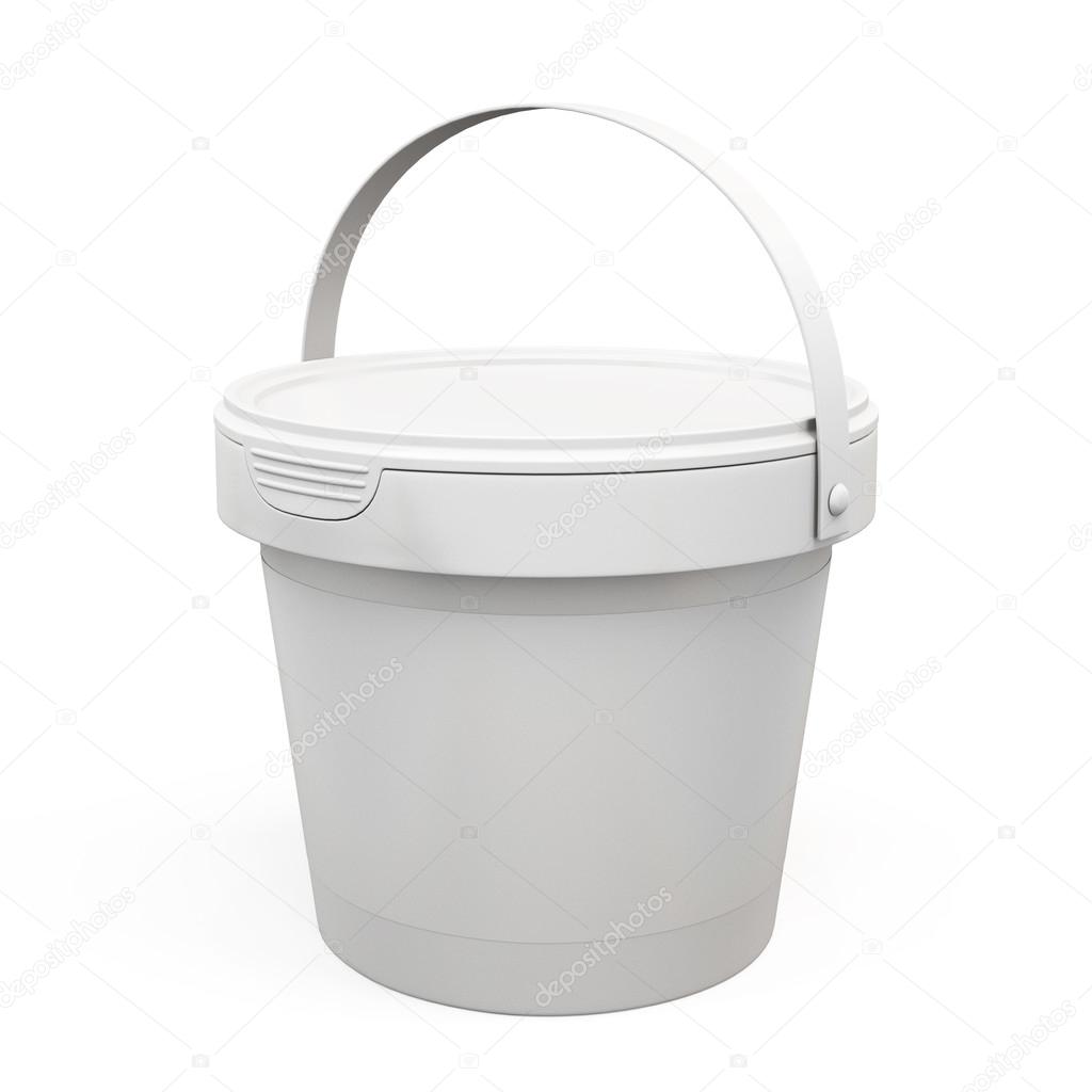 Plastic bucket products for your design. 3d.