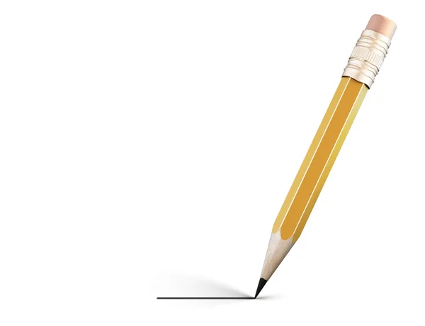 Pencil draws a line. 3d. — Stock Photo, Image