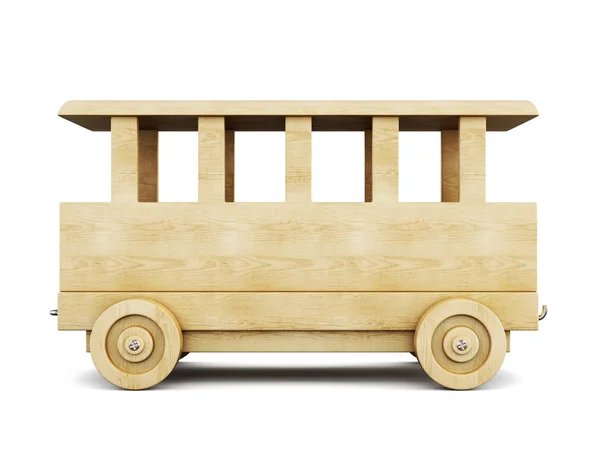 Wooden railway car. 3d. — Stock Photo, Image