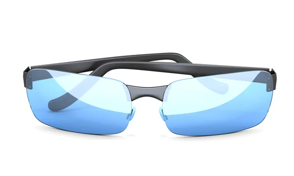 Sun glasses with blue lenses. 3d. — Stock Photo, Image