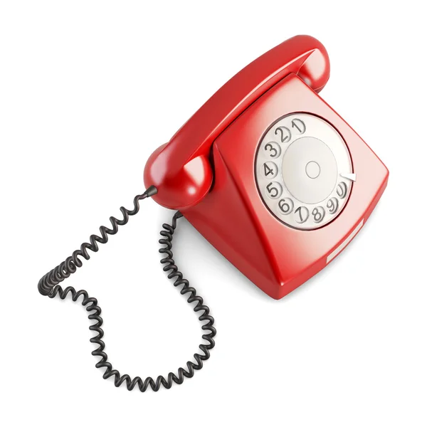 Rotary phone on a white. 3d. — Stock Photo, Image