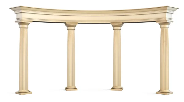 Ворота римськими колонами, ізольовані на білому із відсічним контуром. 3D. — стокове фото