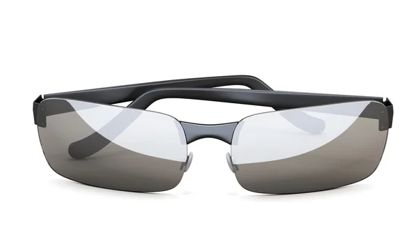 Солнечные очки на пляже с тонированными очками. 3d . — стоковое фото