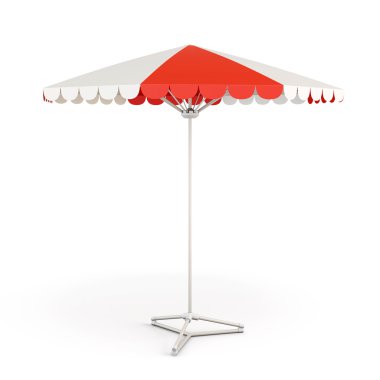 Plaj şemsiyesi. 3D çizim.