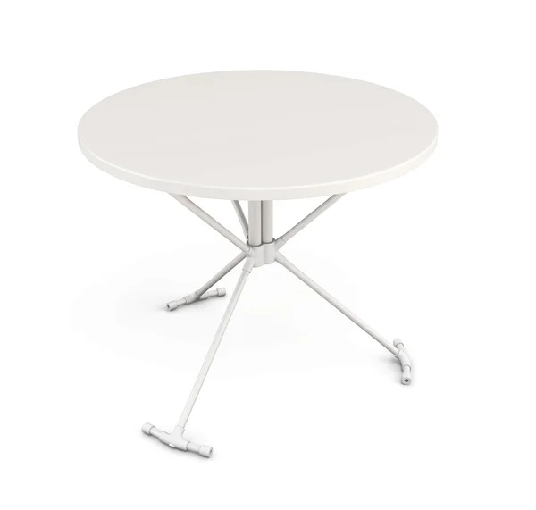 흰색 플라스틱 테이블입니다. 3d. — 스톡 사진