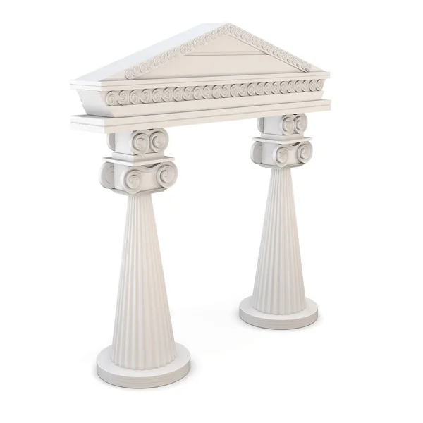 Classic entrance with columns. 3d. — Stock Photo, Image