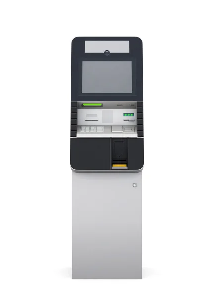 ATM stroj čelní pohled. 3D. — Stock fotografie