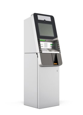 ATM makine. 3D render.