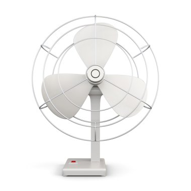 Beyaz arka plan üzerinde izole tablo fan.