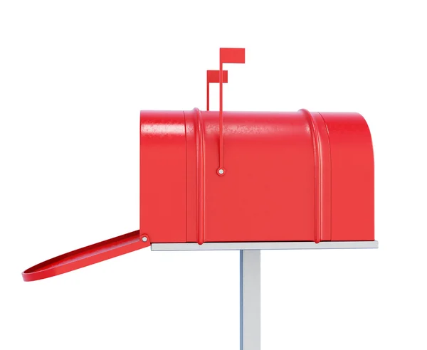 メールボックスは、白い背景で隔離。3 d のレンダリング画像. — ストック写真