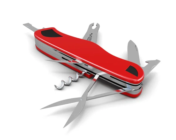 Multipurpose knife isolated on white background. 3d illustration — Stock Photo, Image
