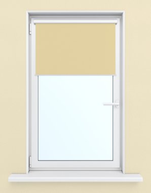 Stor perde ile plastik pencere