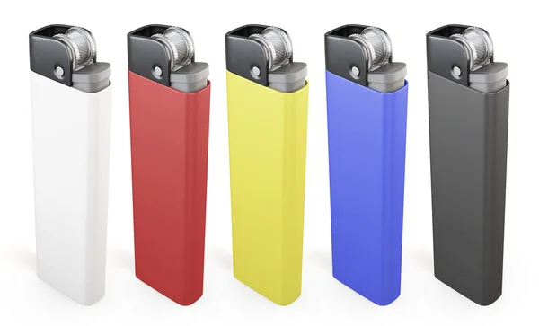 Set of colorful lighters — Stock Photo, Image