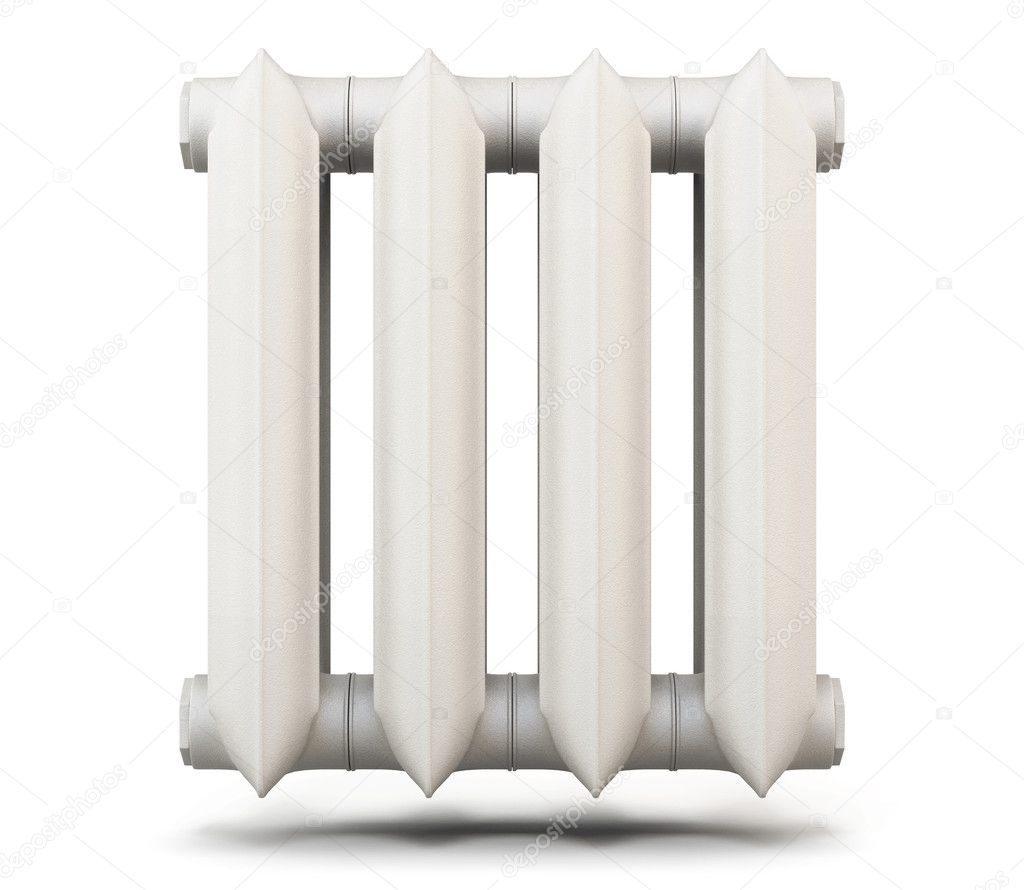 Radiator isolated on white background. 3d rendering.