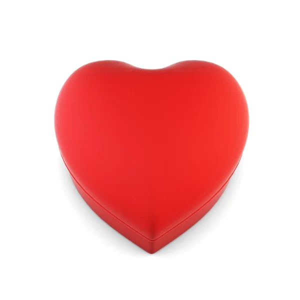 Ajándék doboz alakú elszigetelt fehér background szív. 3 — Stock Fotó