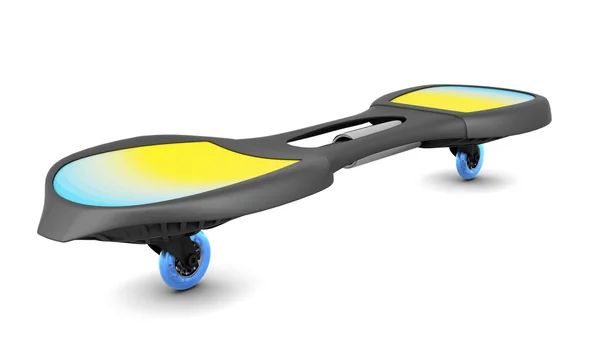 Двоколісний скейтборд ізольований на білому тлі. 3d невропа — стокове фото