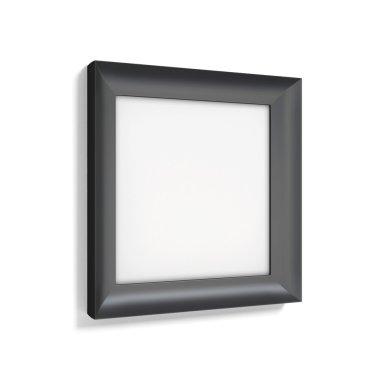 Beyaz arka plan üzerinde klasik siyah fotoğraf çerçevelemek. 3D render