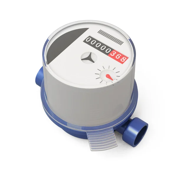 Water meter on a white — Stock Photo, Image