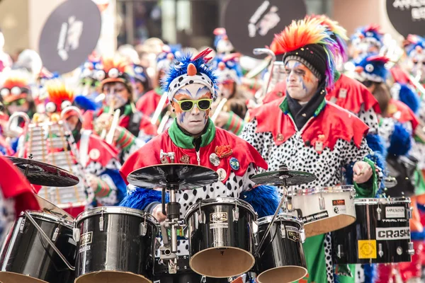 Carnaval Fastnachtsumzug desfile na Suíça — Fotografia de Stock