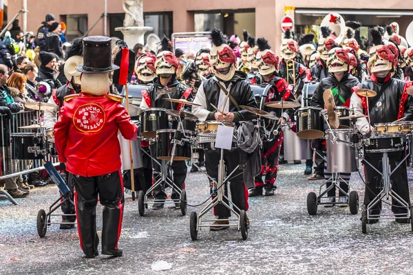 Carnaval Fastnachtsumzug desfile na Suíça — Fotografia de Stock