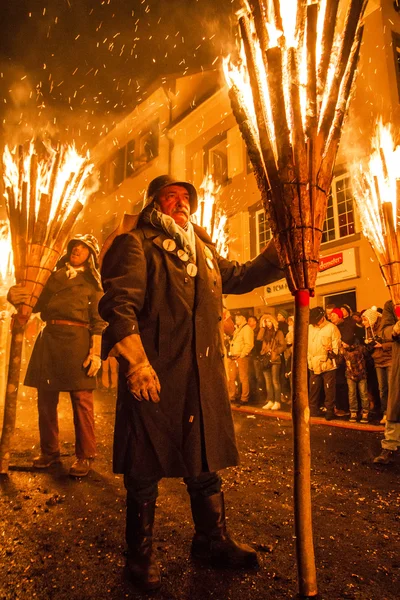 Parada Chienbase Fastnach din Liestal, Elveția Fotografie de stoc