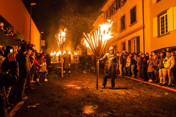 Desfile Chienbase Fastnach en Liestal, Suiza — Foto de Stock