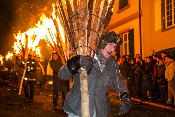 Parada Chienbase Fastnach din Liestal, Elveția Fotografie de stoc