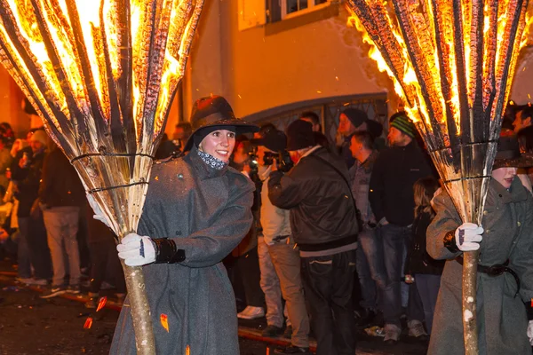 Parada Chienbase Fastnach din Liestal, Elveția Imagine de stoc