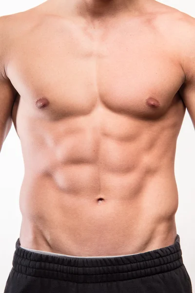 Cuerpo de hombre muscular con paquete de seis — Foto de Stock