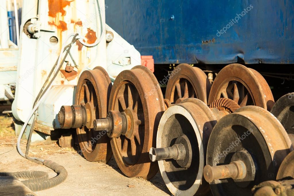 Old train wheels