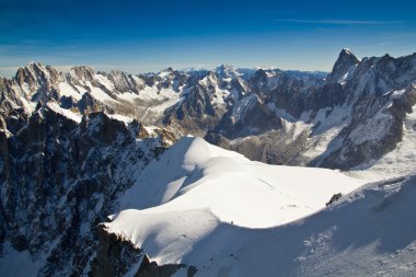 Mont Blanc massif yüksek Alpler dağlarda peyzaj