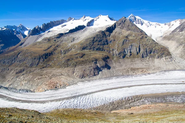 Παγετώνας Aletsch στις Ελβετικές Άλπεις — Φωτογραφία Αρχείου