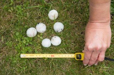 Eller doluya hailstorm sonra dolu