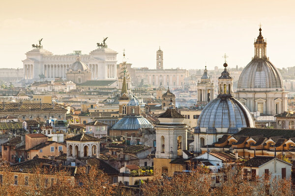 Панорама старого города Рима
 