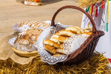 Traditional rural pastries clipart