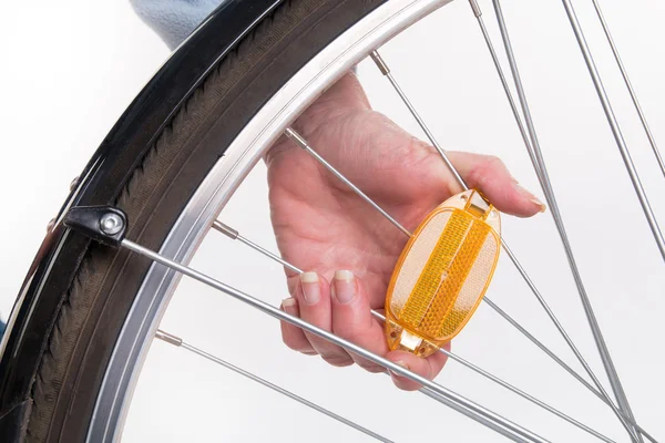 El onay Bisiklet reflektör — Stok fotoğraf