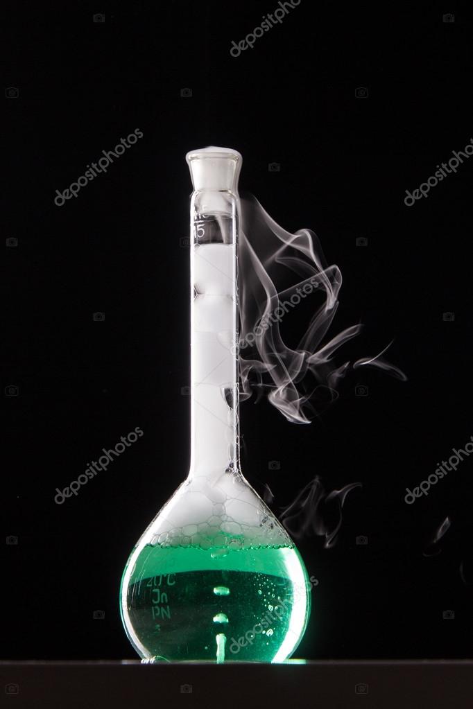 Chemical reaction in lab flask Stock Photo by ©MichalLudwiczak 70634965