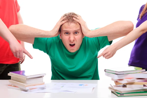 Man has learning problems — Stock Photo, Image