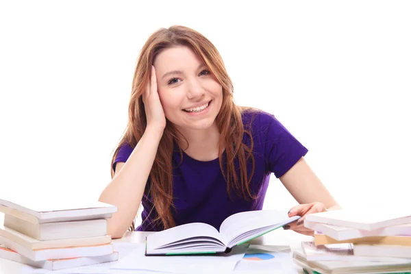 Young girl learning — Stock Photo, Image